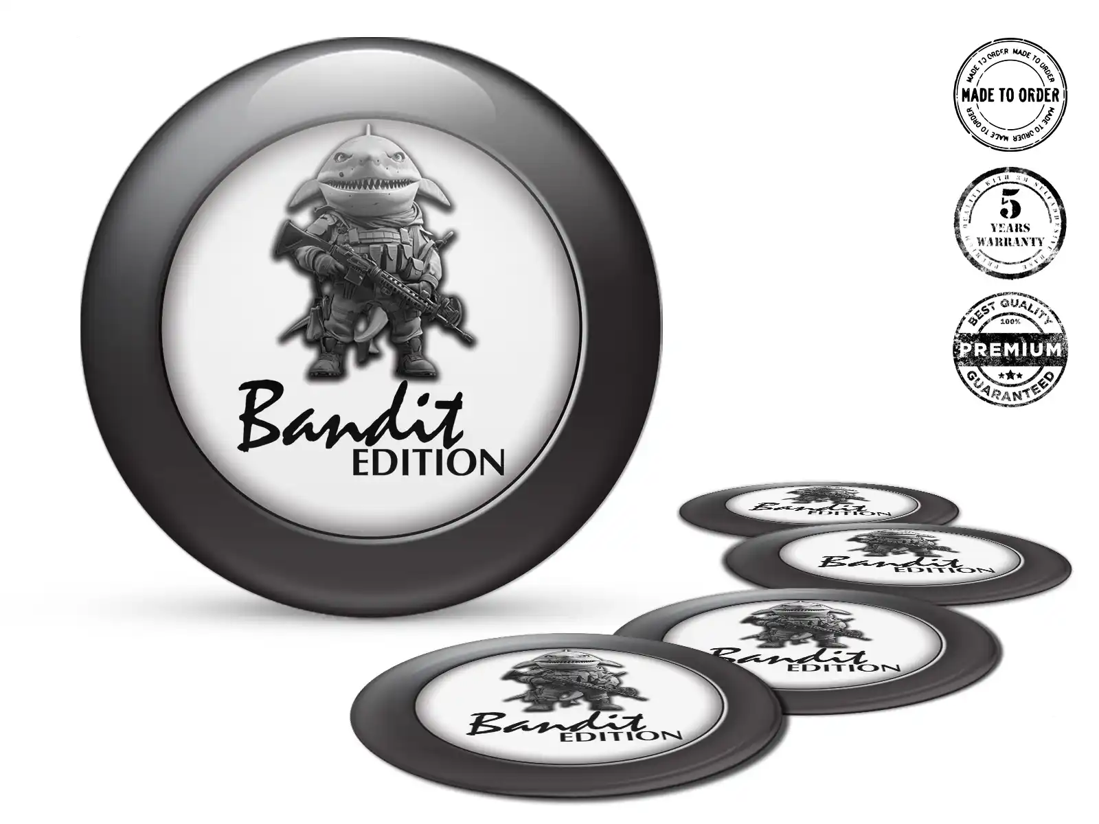 Domed Emblem Premium High-End Sleek Stickers